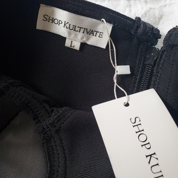 NWT Shop Kultivate Faux leather body con dress - Picture 6 of 6